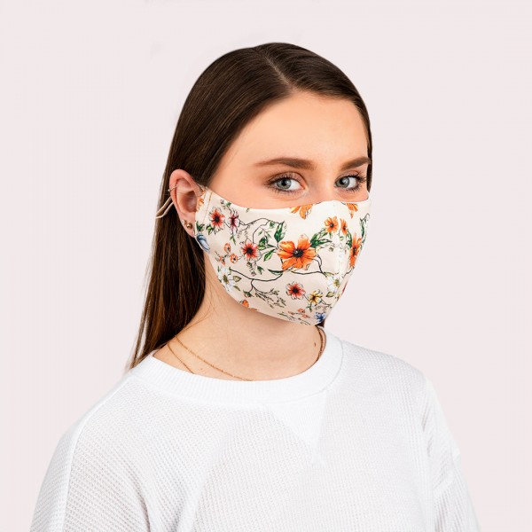 3x Set de Máscaras - Floral y Tie Dye