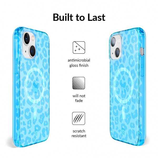 Funda iPhone Leopardo Azul Aqua