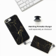 Funda de mármol negra y dorada para iPhone