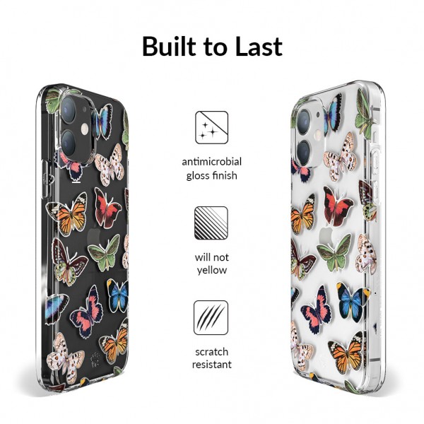 Funda transparente Vintage Butterfly para iPhone