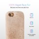 Funda de piel sintética beige para iPhone