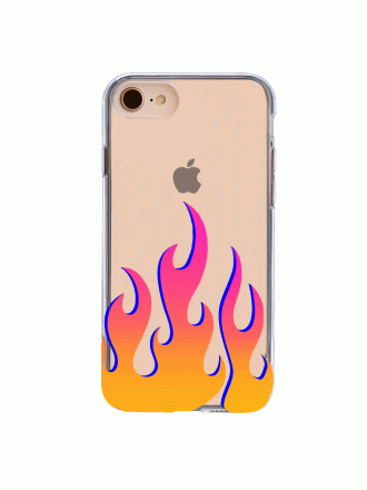 Funda iPhone Flames Transparente