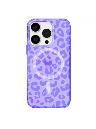 Estuche para iPhone de leopardo púrpura eléctrico